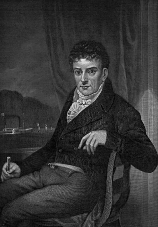 Robert Fulton, diseñador del barco de vapor. ARCHIVO