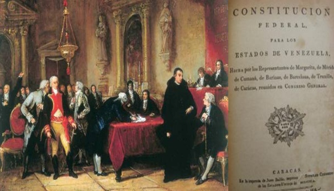 Sancionada y Jurada por la Junta Autónoma de Caracas, e inspirada en la Constitución de Bayona, la Constitución de Venezuela se convirtió en la primera en ser promulgada en la América Española en 1811.