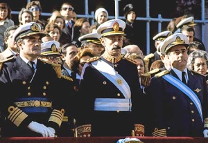 Primera Junta Militar de Gobierno durante la dictadura argentina. ARCHIVO
