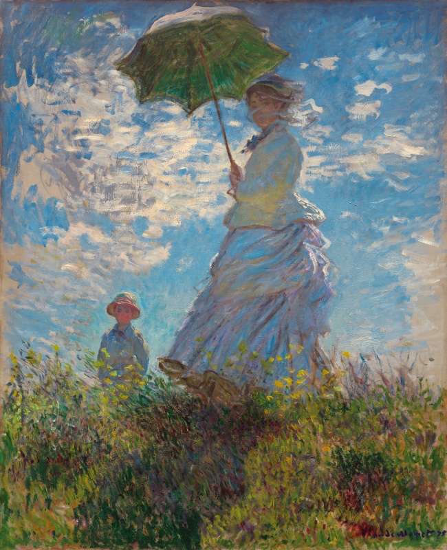 Claude Monet, La caminata, mujer con sombrilla, 1875.