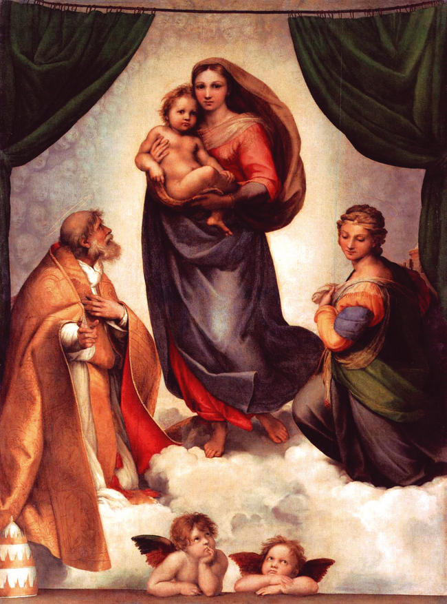Rafael, Madonna Soxtina, 1513-1514.