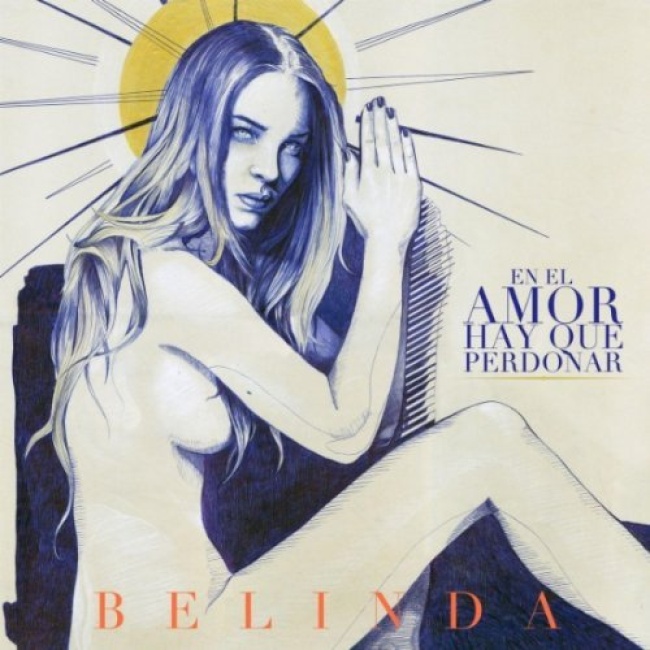Fuentes aseguran que Belinda posó totalmente desnuda para el artista mexicano, Gildo Medina, quien la dibujó en un lienzo con tan sólo un bolígrafo azul y tardó 2 días en la realización de la obra. 