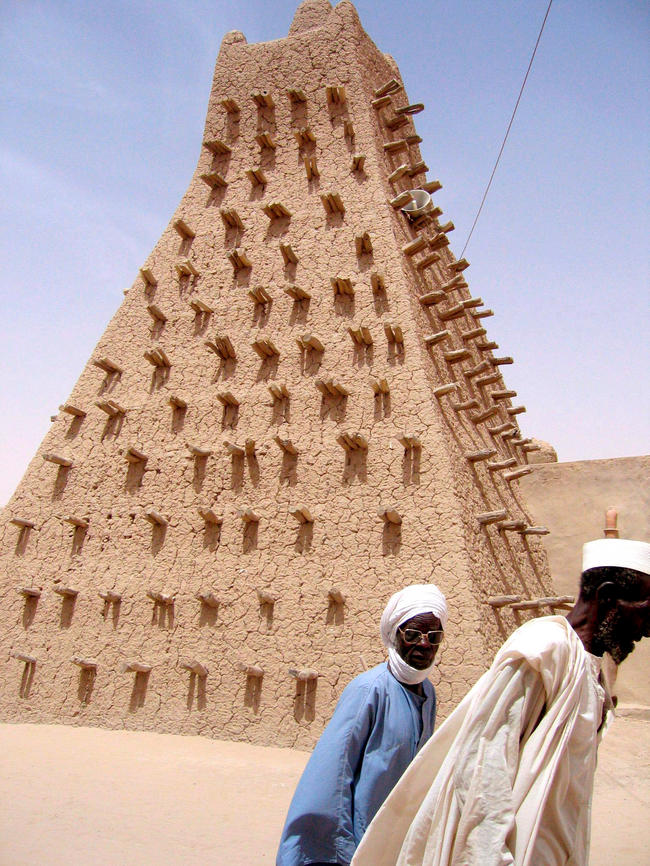 Mezquita de barro al norte de Mali