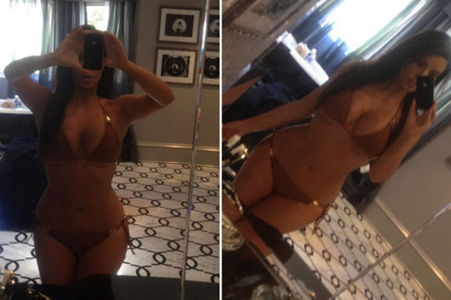 Perfección. Kim demostró que sigue conservando un gran cuerpo.(Tomada de twitter)