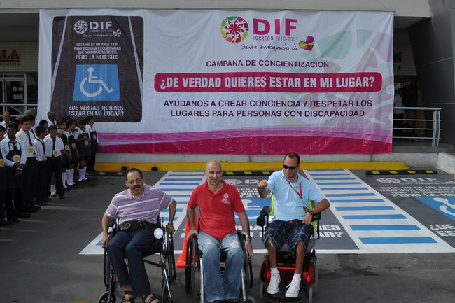 Campaña. Buscan promover una cultura de respeto a los espacios de las personas con discapacidad.