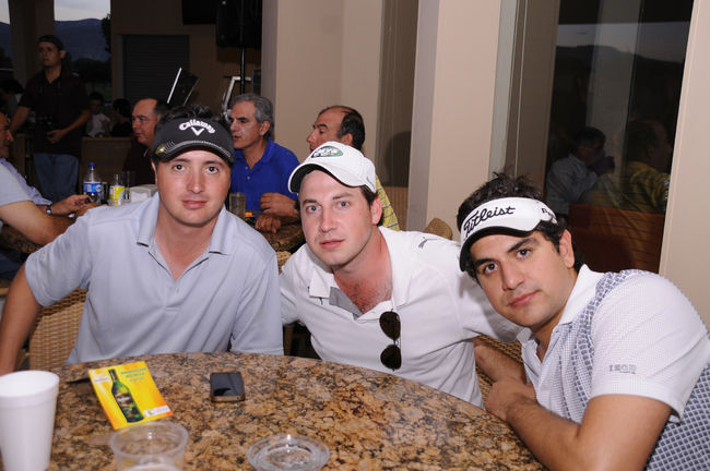 David, José Carlos y Alejandro. Hoy gran clausura del Torneo Anual de Golf