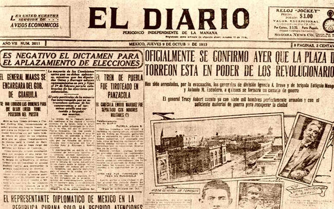 El Diario 9 de octubre de 1913.