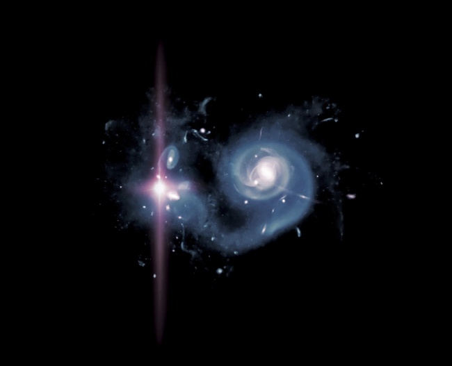 Simulación de una galaxia con una supernova superluminosa