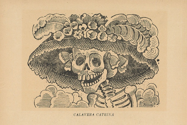 Originalmente, la calavera no está vestida, únicamente utiliza un sombrero, lo que se ha interpretado como una crítica a la pobreza en que vivían los mexicanos. INTERNET