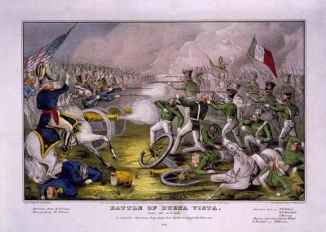 La célebre batalla de la Angostura (o Buenavista, para los angloamericanos) fue decisiva en su momento para definir la lucha entre ambos bandos, distinguiéndose en ella los hombres del Heroico Batallón de San Patricio.
