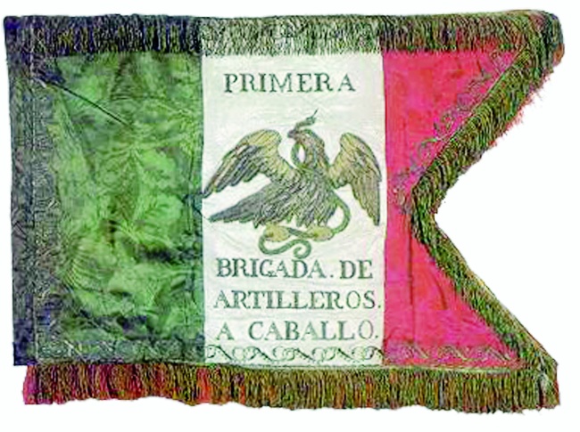 Banderín de caballería al tiempo de la invasión norteamericana de 1847.