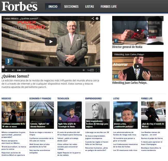 La edición online de la revista para México contará con la colaboración de renombrados líderes y especialistas del país. FORBES MÉXICO