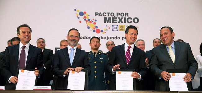 DF. Los líderes de los partidos firmaron el anexo al Pacto por México.