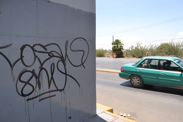 Rayados. Las bases, muros y hasta bardas de los puentes y pasos deprimidos están rayados con grafiti.