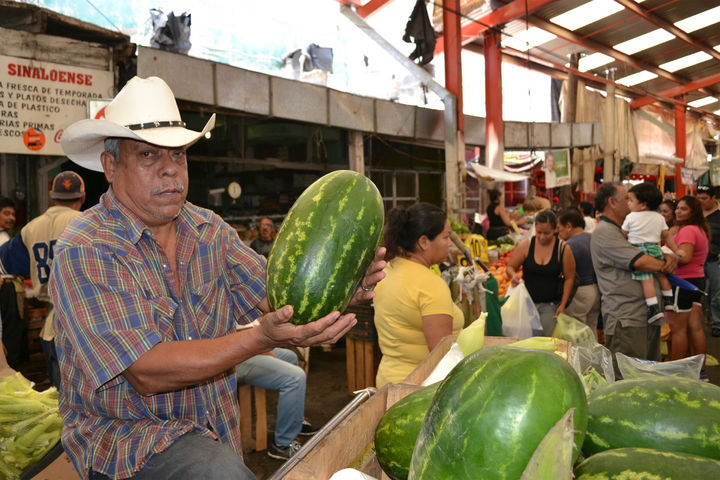 Variedad. Las sandías y melones más frescos de Matamoros van a dar hasta las cajas de los locales en el Mercado Alianza.