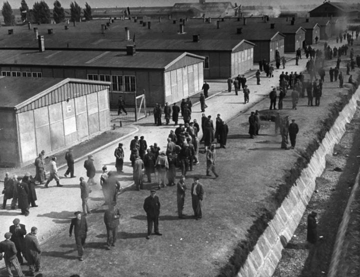 Campo de concentración de Dachau (1945).