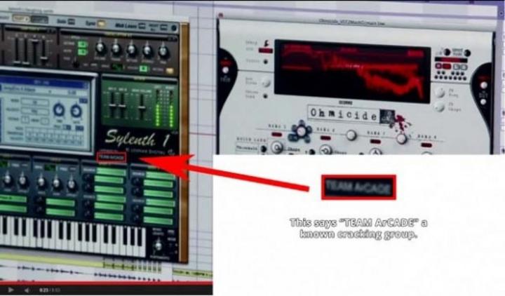 El DJ colaboró con Linkin' Park en una canción, en cuyo video, haciendo un 'screenshot' se pudo ver que el software utilizado está registrado bajo el nombre de 'Team Arcade', un grupo de hackers. (ESPECIAL)