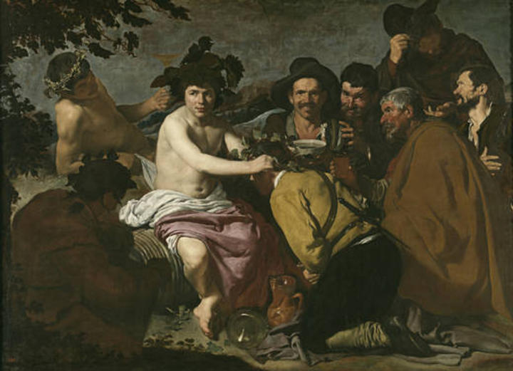 Actualmente, “Los borrachos o el triunfo de Baco”, de Diego Velázquez, forma parte de la colección del Museo del Prado, donde se encuentra expuesto. (IMAGEN DEL MUSEO DEL PRADO)