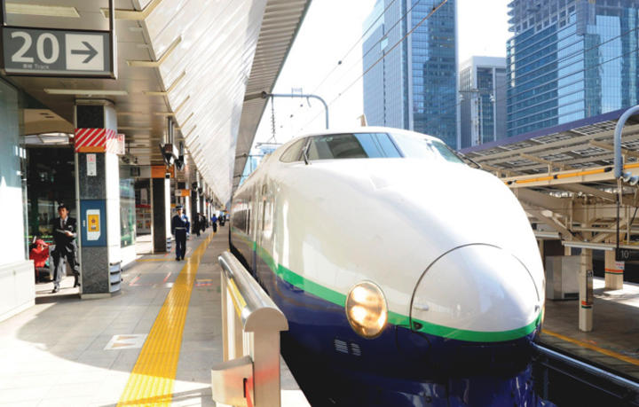 Red ferroviaria de alta velocidad japonesa.
