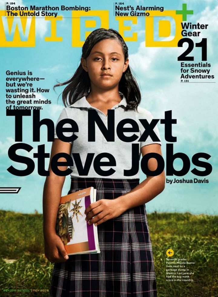 Avances. Fotografía de la revista que publicó a la niña Paloma Noyola, como la nueva Steve Jobs.