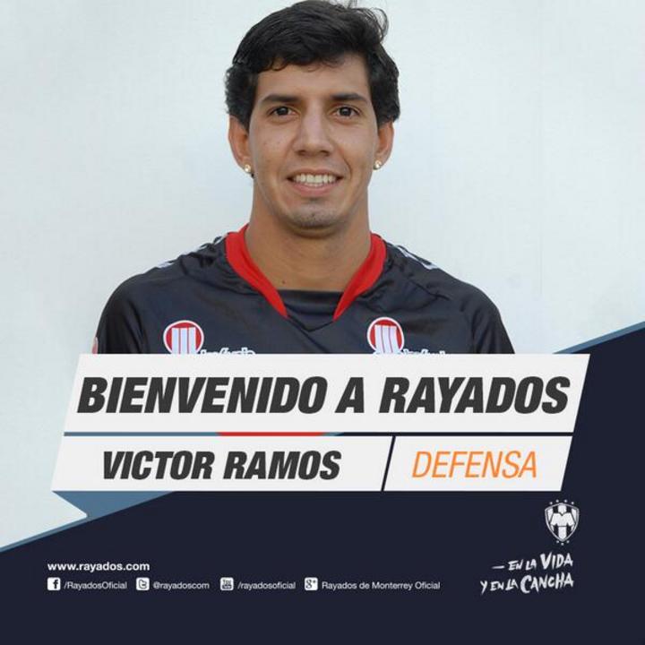 Los Rayados dieron la bienvenida a Víctor Ramos por medio de una imagen en las redes sociales. (Twitter) 