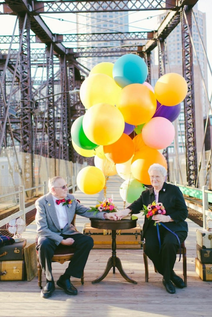 La pareja de ancianos festejaron su aniversario con una sesión fotográfica al estilo Up. (Foto:http://www.mymodernmet.com/)