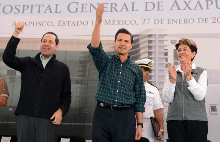 Hospital. El presidente Enrique Peña Nieto durante la inauguración del Hospital General de Axapusco del Estado de México.