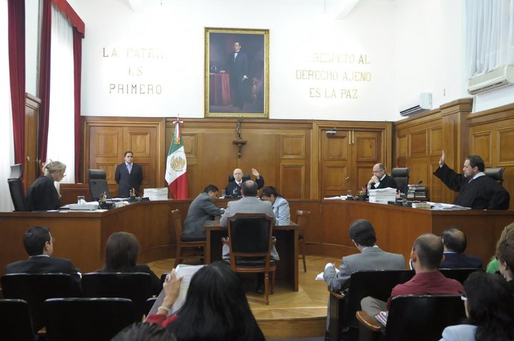 Votación. Imagen de una sesión de los ministros de la Suprema Corte de Justicia de la Nación.