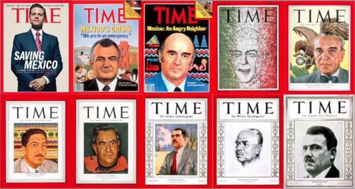 Distintos presidentes mexicanos han aparecido en la portada de la revista Time. (Twitter) 