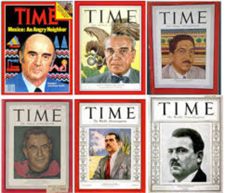Presidentes mexicanos en la portada de 'Time'.