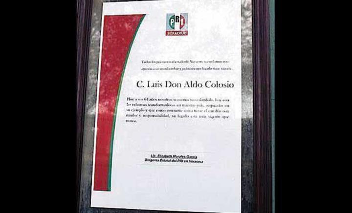 PRI de Veracruz se equivoca y homenajea a 'Luis Don Aldo' Colosio