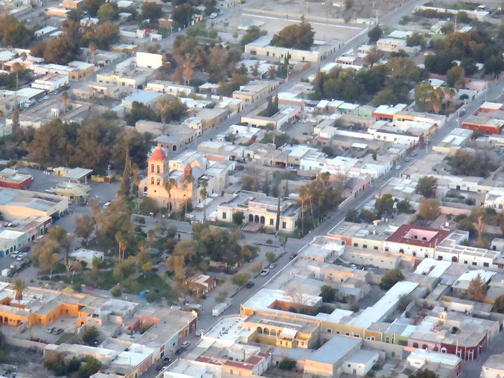 Fotografía aérea de Cuatro Ciénegas.
