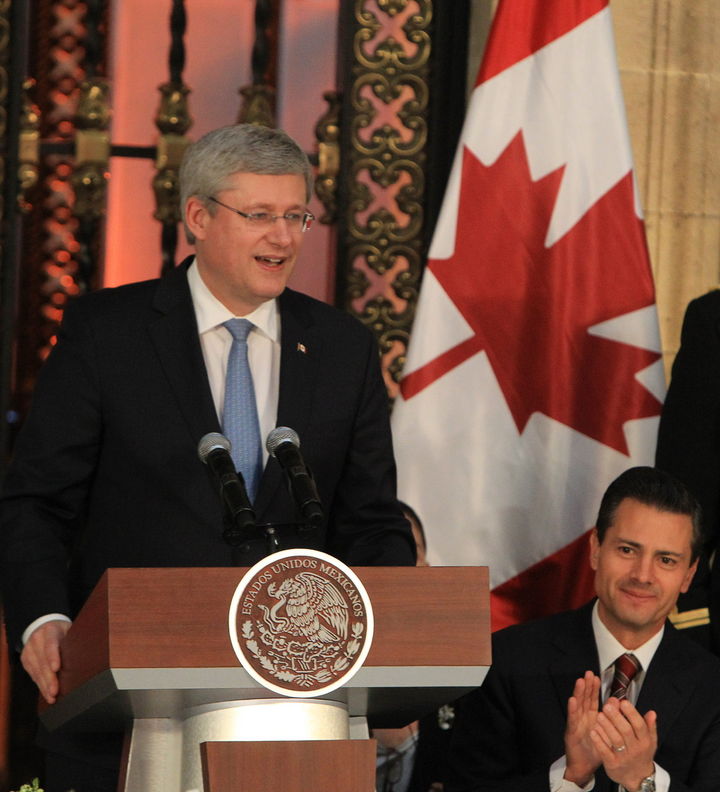 Visita. Enrique Peña Nieto  y el primer ministro de Canadá, Stephen Harper se reunieron en el Palacio Nacional. 
