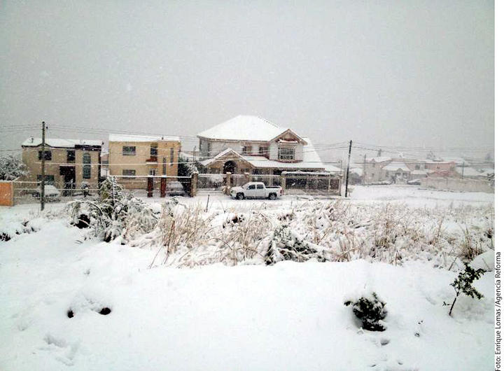 Reportan saldo blanco por nevada en Chihuahua