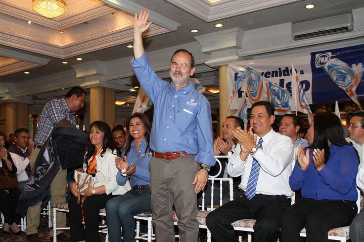 Visita. Gustavo Madero, candidato a la presidencia del Comité Ejecutivo Nacional del PAN, realizó una visita a Pachuca.