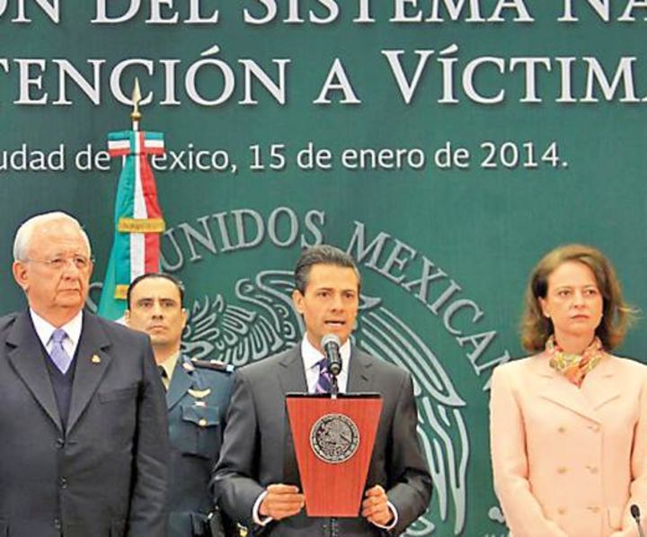 Comisión. El presidente Enrique Peña Nieto durante la instalación de la Comisión Ejecutiva de Atención a Víctimas (CEAV).