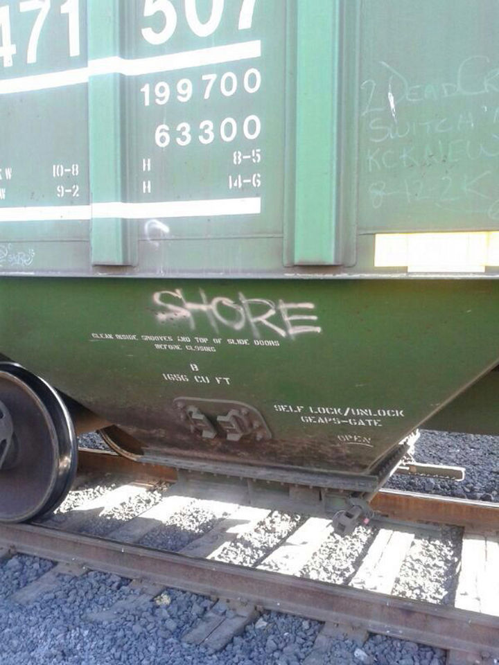 Viaje mortal. Este vagón donde transportaban grano fue fumigado con el indocumentado dentro de él.