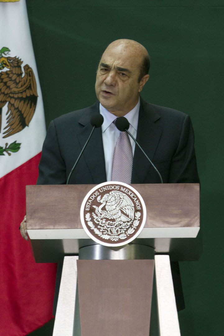 Conferencia. El procurador general de la República, Jesús Murillo Karam durante una rueda de prensa.
