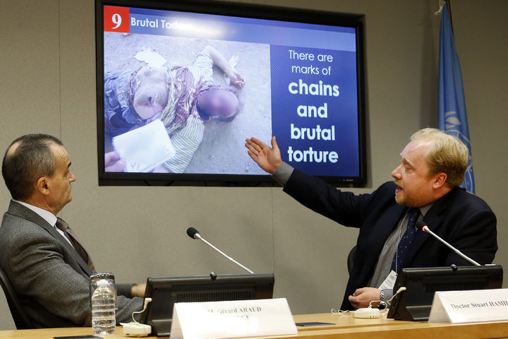 Horror. Naciones Unidas muestra unas impactantes fotografías de personas torturadas en Siria.