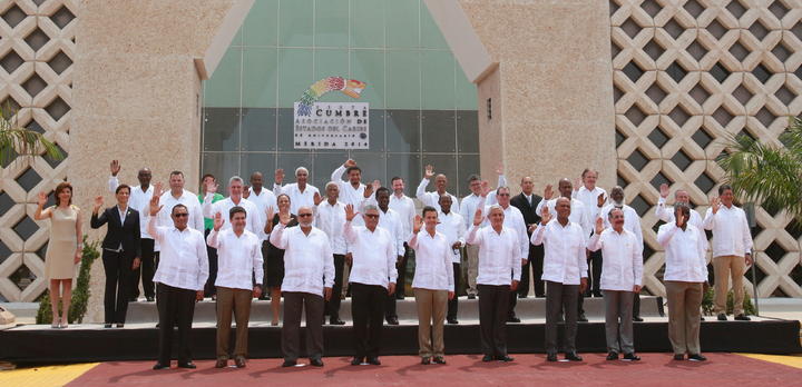 Enrique Peña Nieto inauguró la VI Cumbre de la AEC en Mérida, Yucatán. (EFE) 