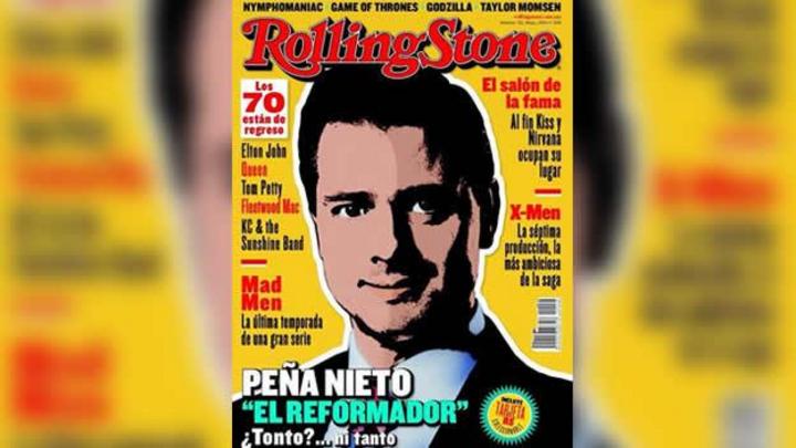 La revista Rolling Stone, escaparate de los rockstars a nivel internacional, puso en la portada de su edición mexicana una imagen del presidente de la República, Enrique Peña Nieto.