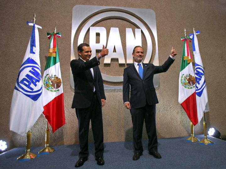Elección. En la imagen aparecen los dos cantidados del Partido Acción Nacional, Ernesto Cordero y Gustavo Madero.