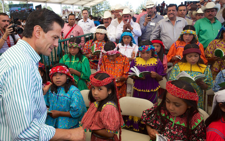 Programa. El presidente Enrique Peña Nieto durante el evento de la Cruzada Nacional Contra el Hambre.