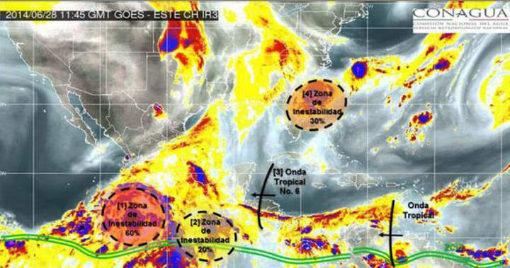 Podrían formarse dos ciclones en el Pacífico