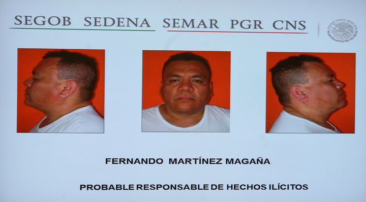 Identificado. Fotografía de Martínez Magaña cedida por la Comisión Nacional de Seguridad. 