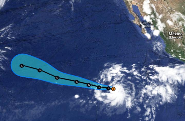 Se forma 'Fausto', sexta tormenta en el Pacífico