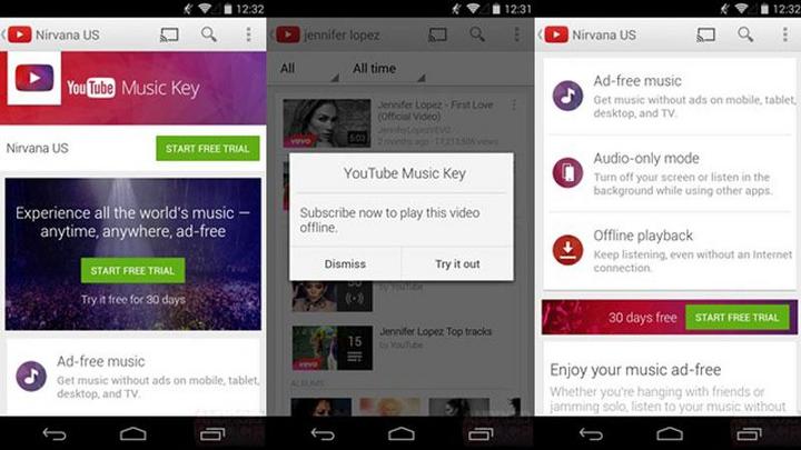 De acuerdo con las capturas de pantalla en las que se describe cómo funcionará YouTube Music Key, la ventaja que se tendrá es que se pueden guardar videos para reproducir offline, con o sin imágenes, es decir, se puede llevar únicamente la melodía. (ESPECIAL)