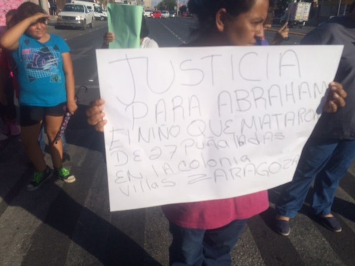 Manifestantes. Pedían justicia en el caso del niño que fue asesinado de 27 puñaladas en la colonia Villa Zaragoza.