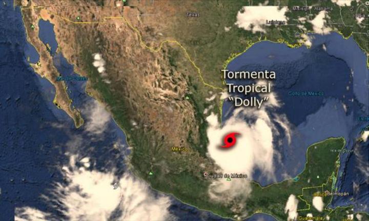La Secretaría de Gobernación emite además una alerta naranja y una amarilla ante el paso del ciclón en el Golfo de México; Veracruz suspende clases en todo el estado. (Twiitter) 