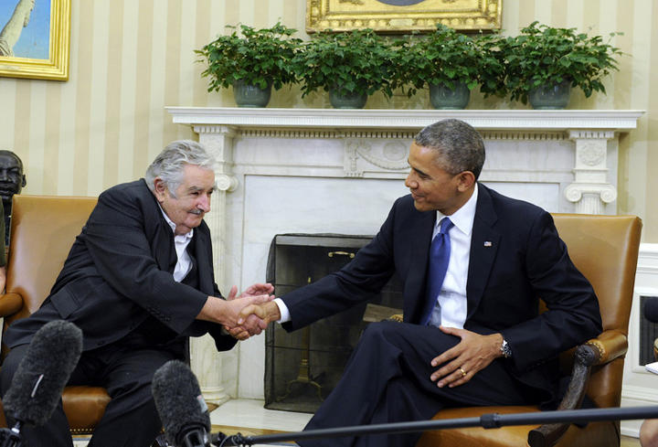 Presidente José Mujica junto con el presidente de Estados Unidos, Barack Obama.